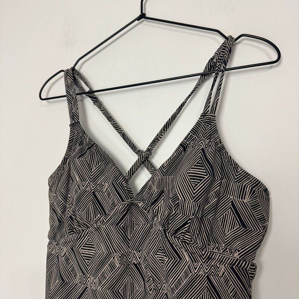 Garnet Hill Geometric Print Tankini Top 14 - Picture 2 of 6